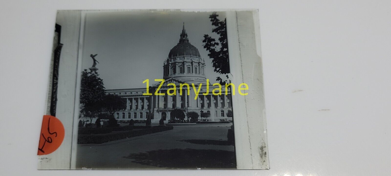 F65 GLASS Slide or Negative WHITE DOMED GOVERNMENT BUILDING