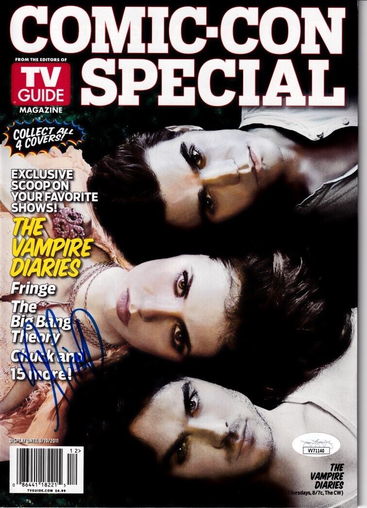 Nina Dobrev autographed signed Vampire Diaries 2011 SDCC TV Guide magazine (JSA)
