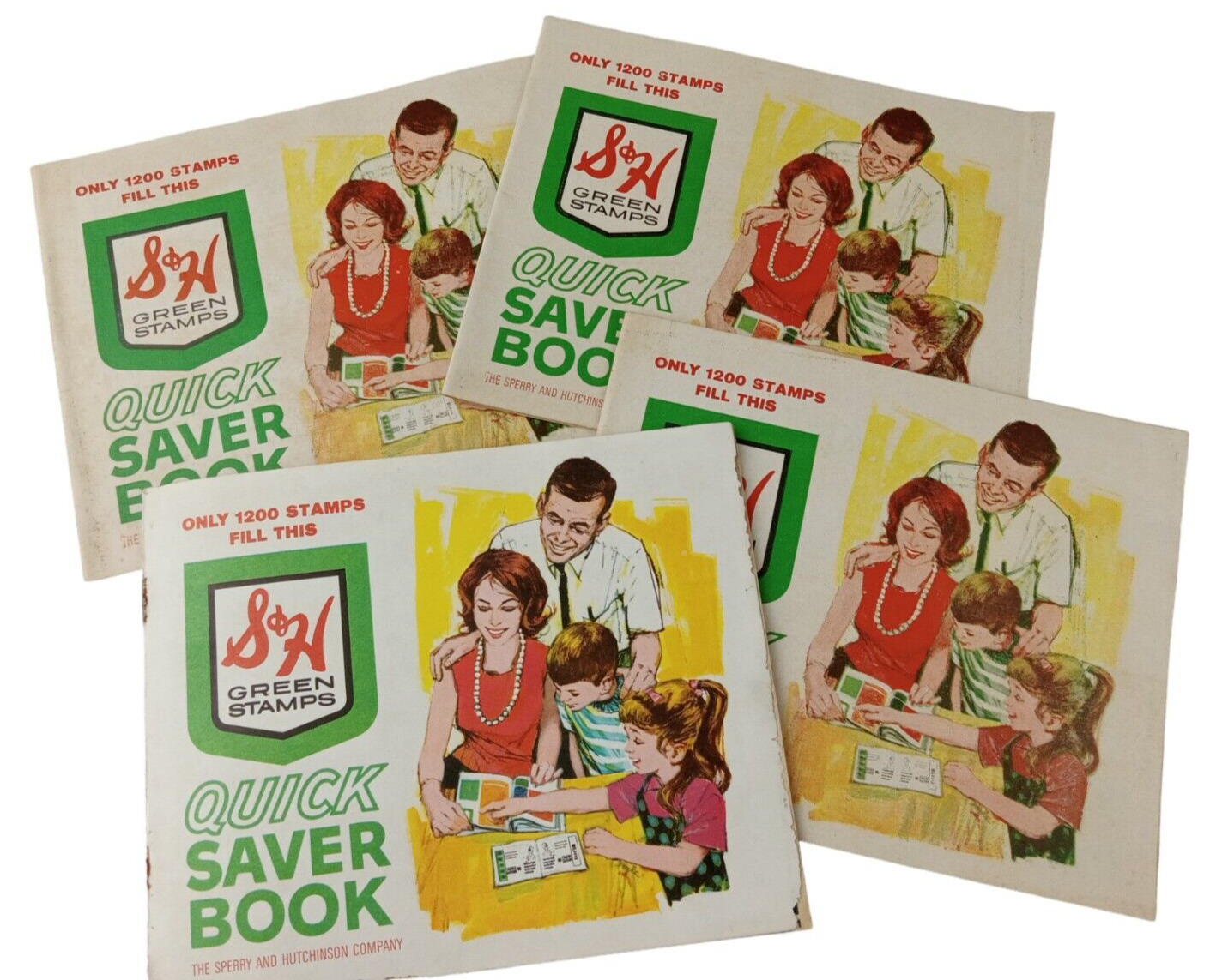 4 Vintage S&H Green Stamps QUICK SAVER BOOK With Order/Redemption Form Ephemera