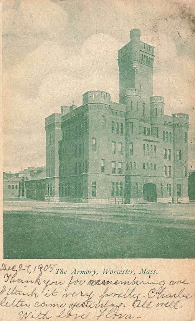 The Armory 1905 Worcester MA  VTG P143