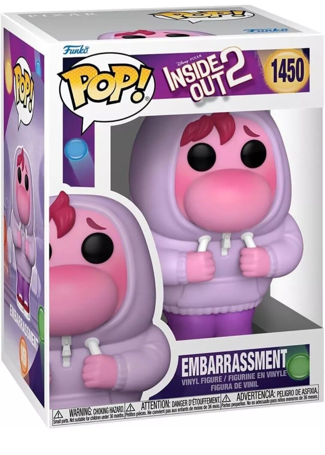Funko Pop Disney Inside Out 2 - Embarrassment Figurine  W/Protection Case