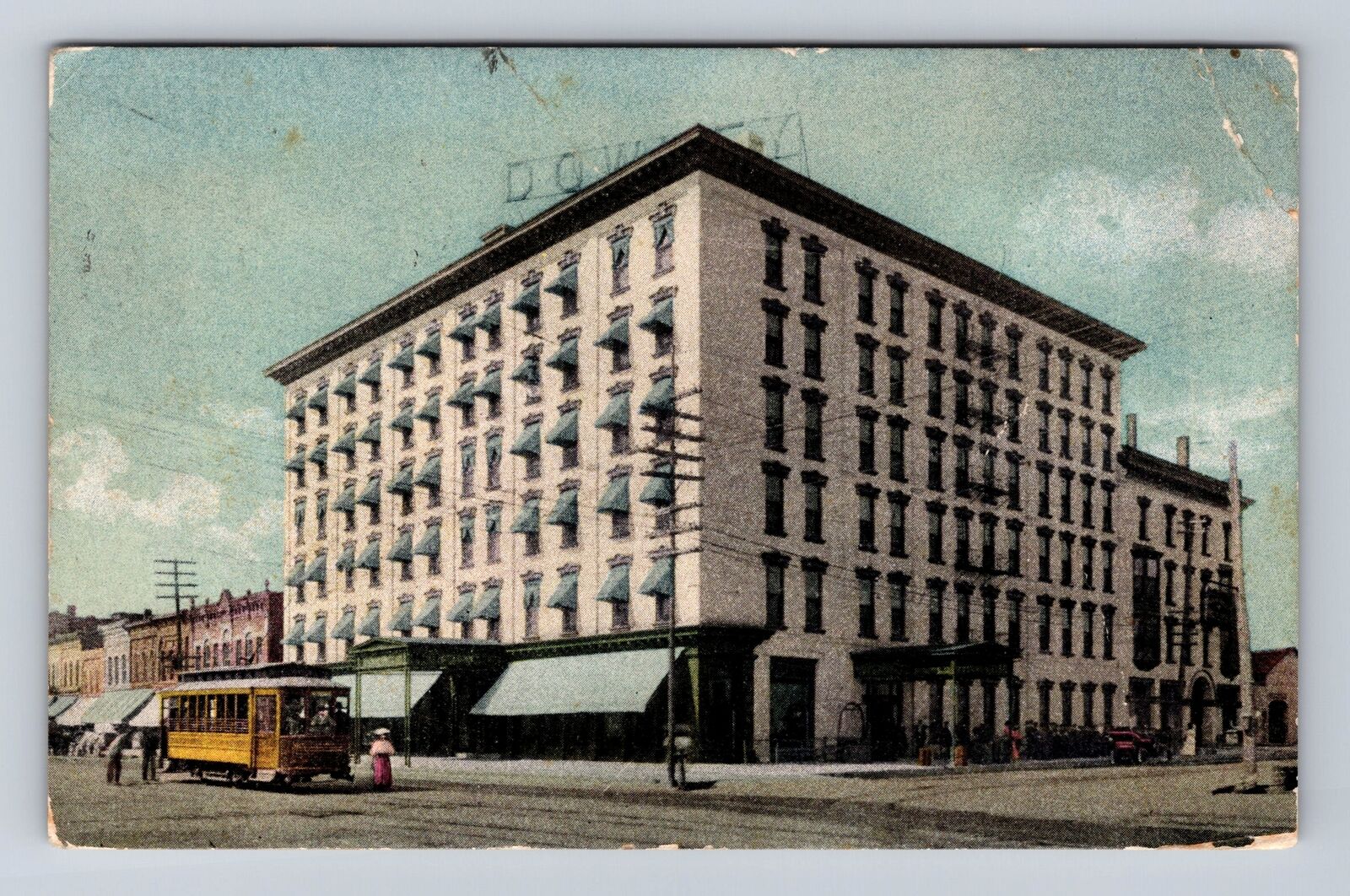 Lansing MI-Michigan, Hotel Downey, Advertisement, Vintage c1912 Postcard