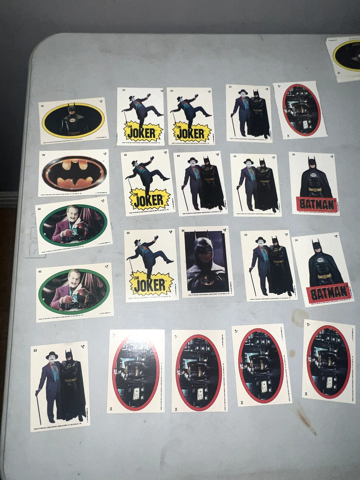 lot of 22 1989 Topps Batman Sticker Batman joker mixed C#A#58#A