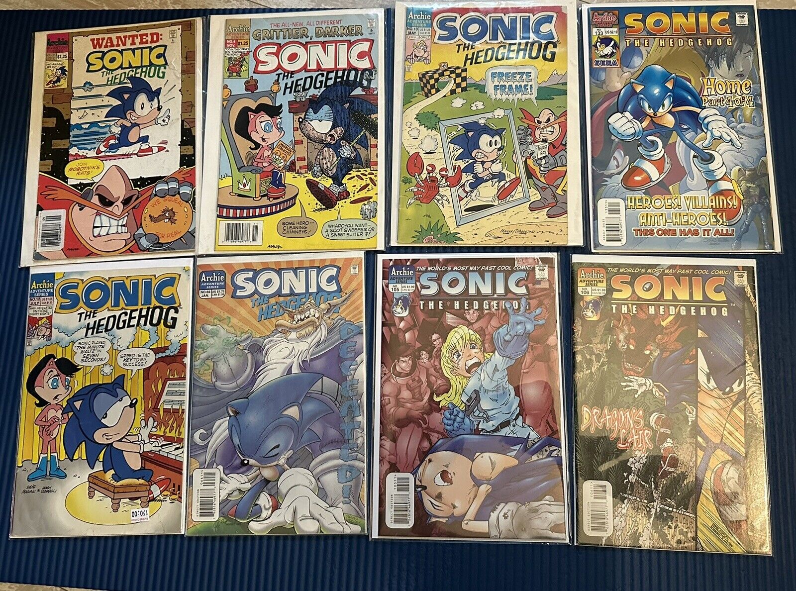 Sonic The Hedgehog Archie Comics #2 4 10 12 66 105 106 133