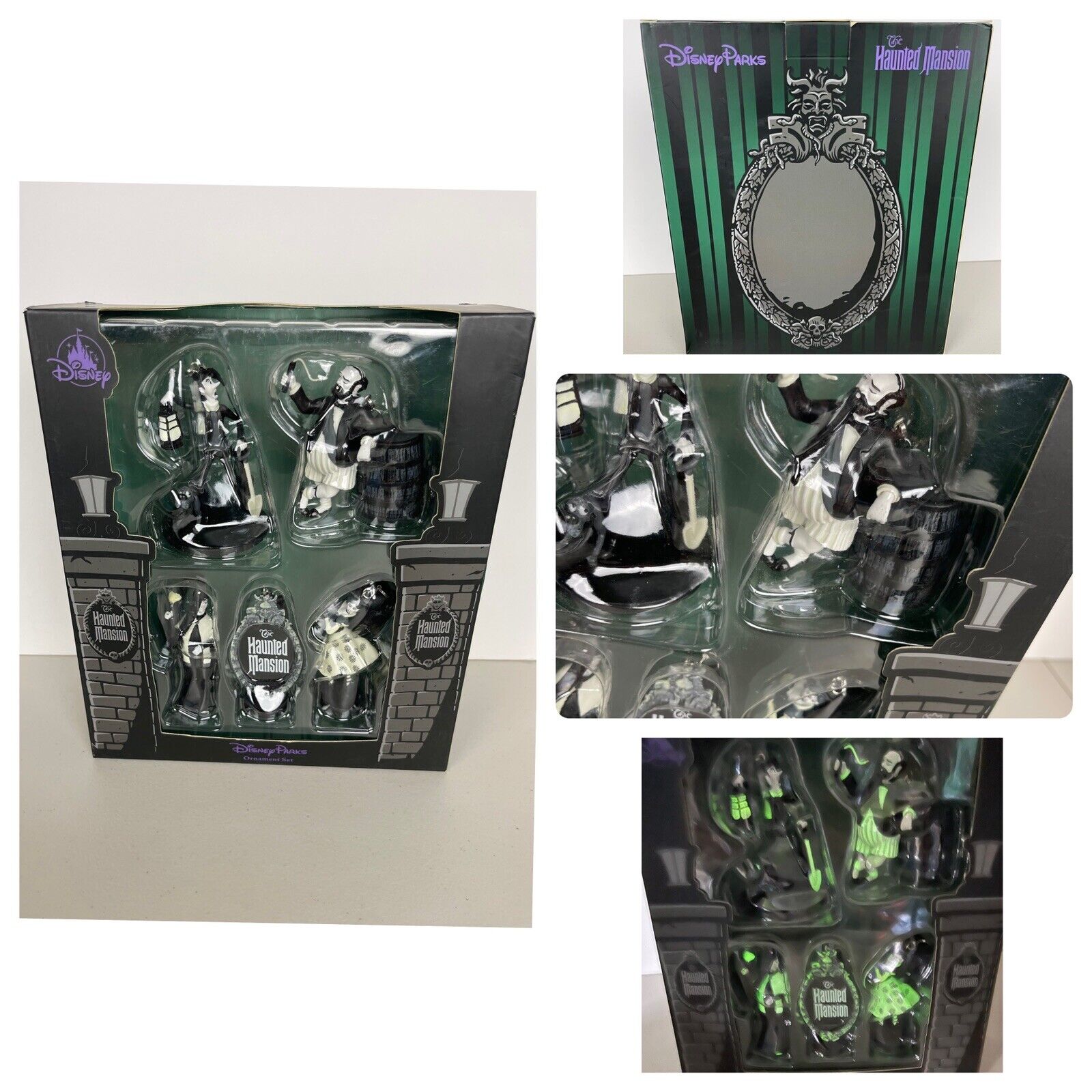 Disney The Haunted Mansion Glow-in-the-Dark Ornament Set Disney Exclusive