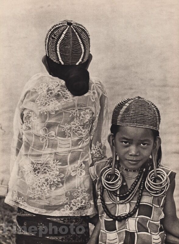 1940s Original Borneo CHILDREN Jewelry Beads Fashion Sarawak Photo Art K.F. WONG