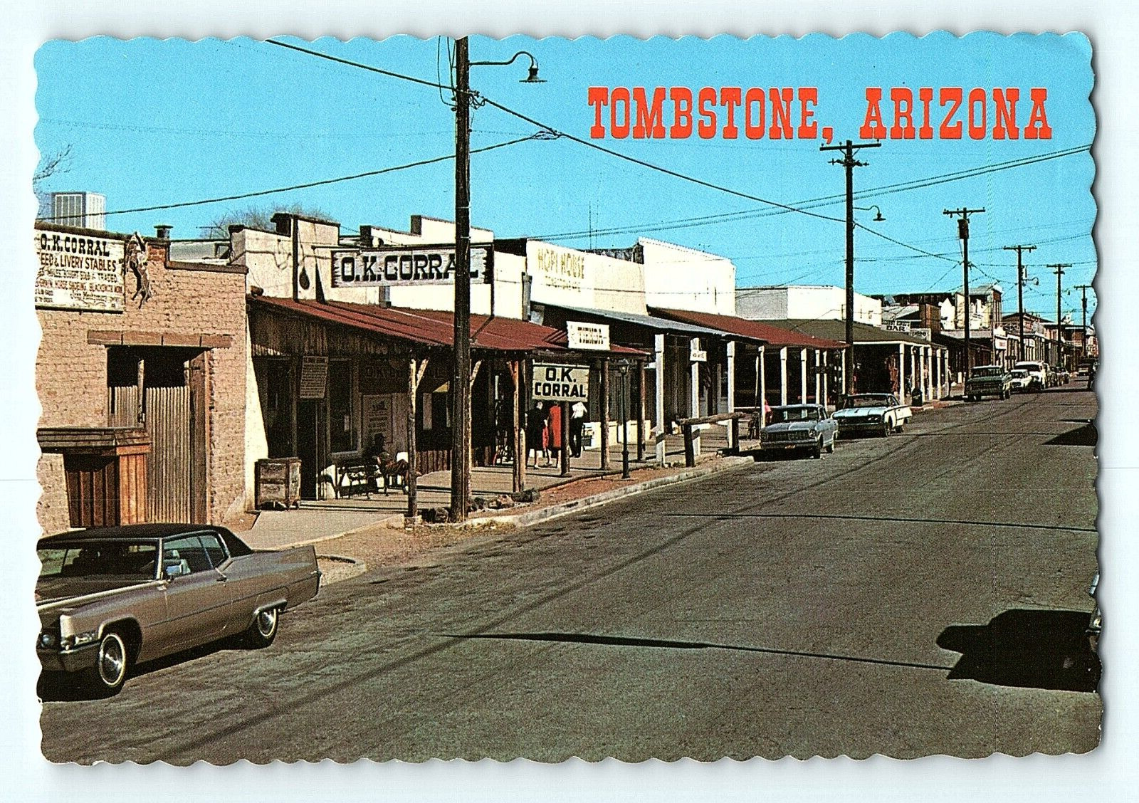Allen Street Tombstone Arizona c1970 Scalloped Edges Vintage Postcard D3