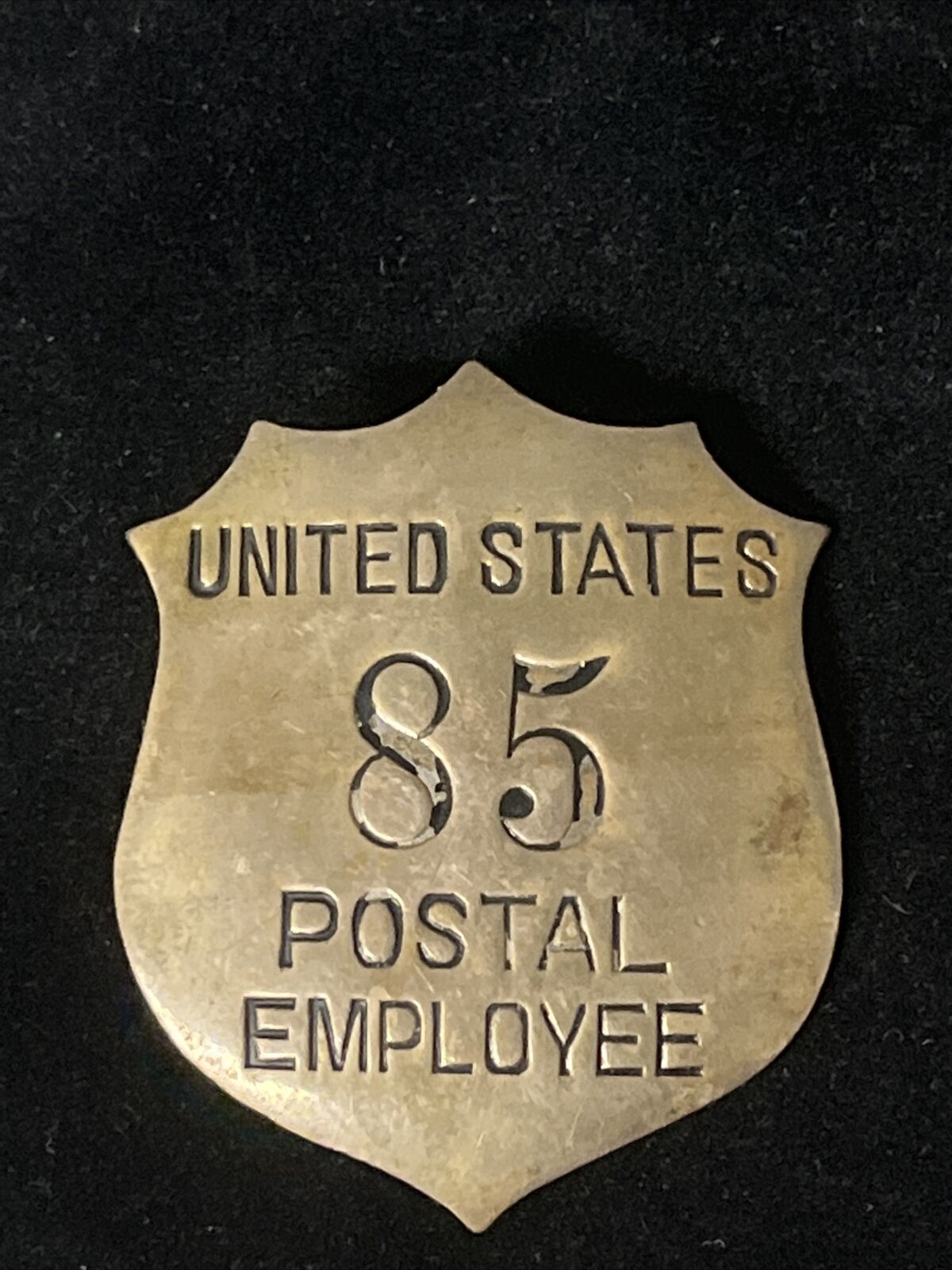 1920's United States Post Office Department Postal Employee Badge #85 RARE