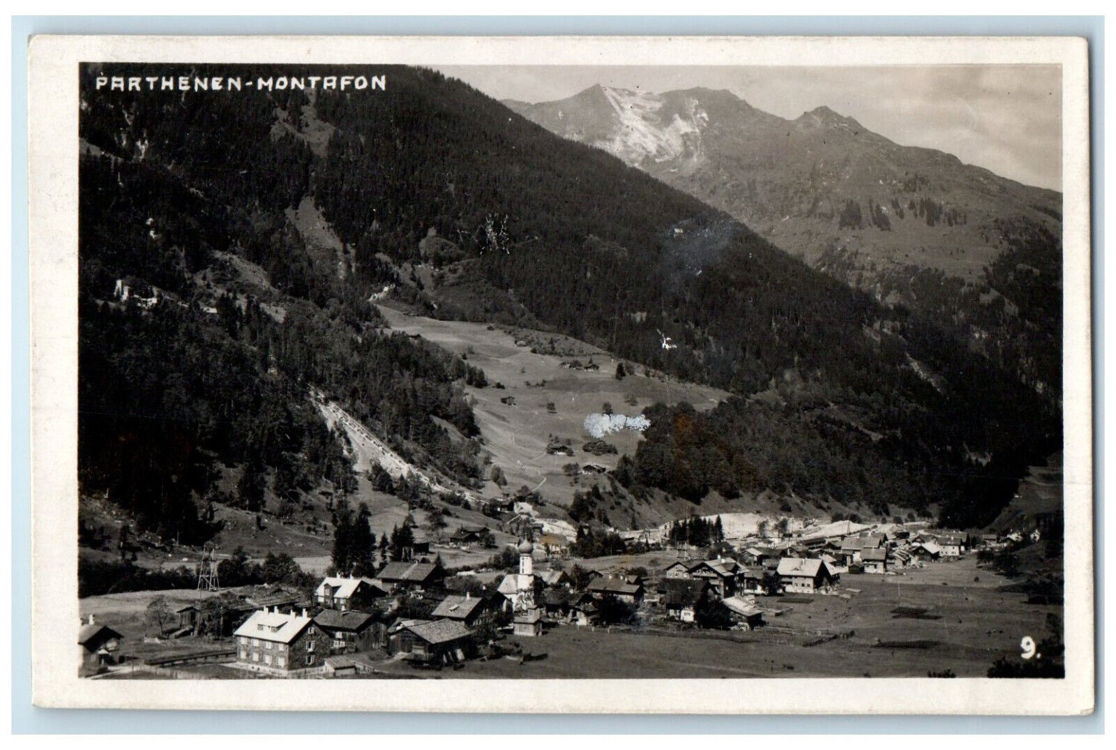 c1920's Mountain View Parthenen-Montafon Austria Vintage RPPC Photo Postcard