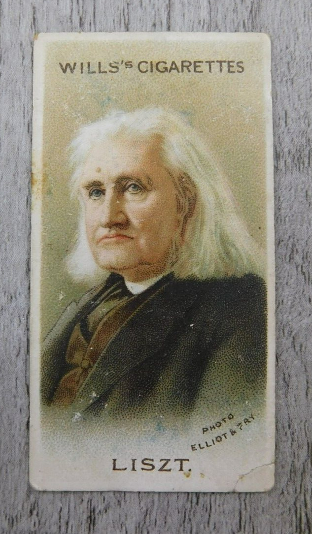 Imperial Tobacco Co Will\'s Cigarette Trade Card vintage No. 14 Franz Liszt