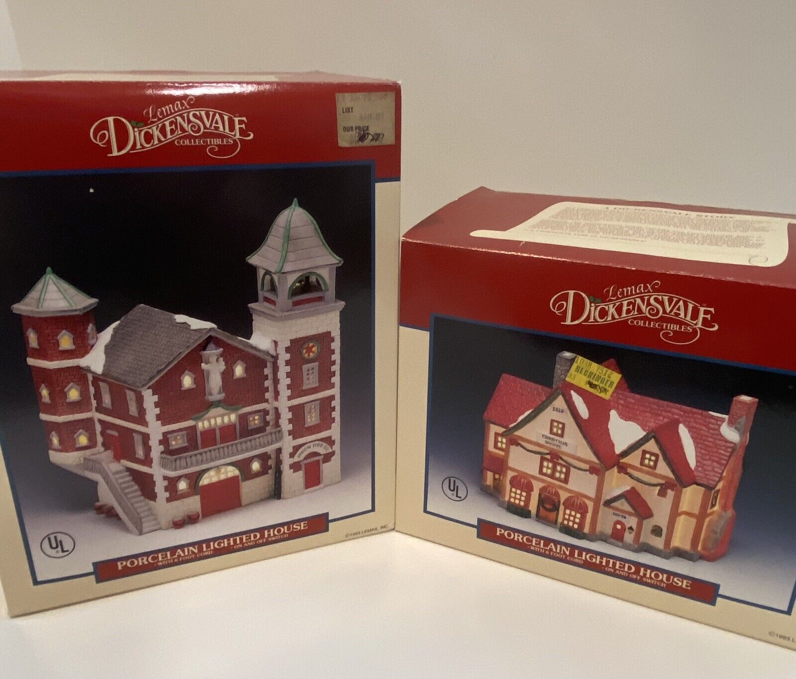 1993 Vintage Lemax Dickensvale (Union Firehouse/Christmas Shoppe) No Cords