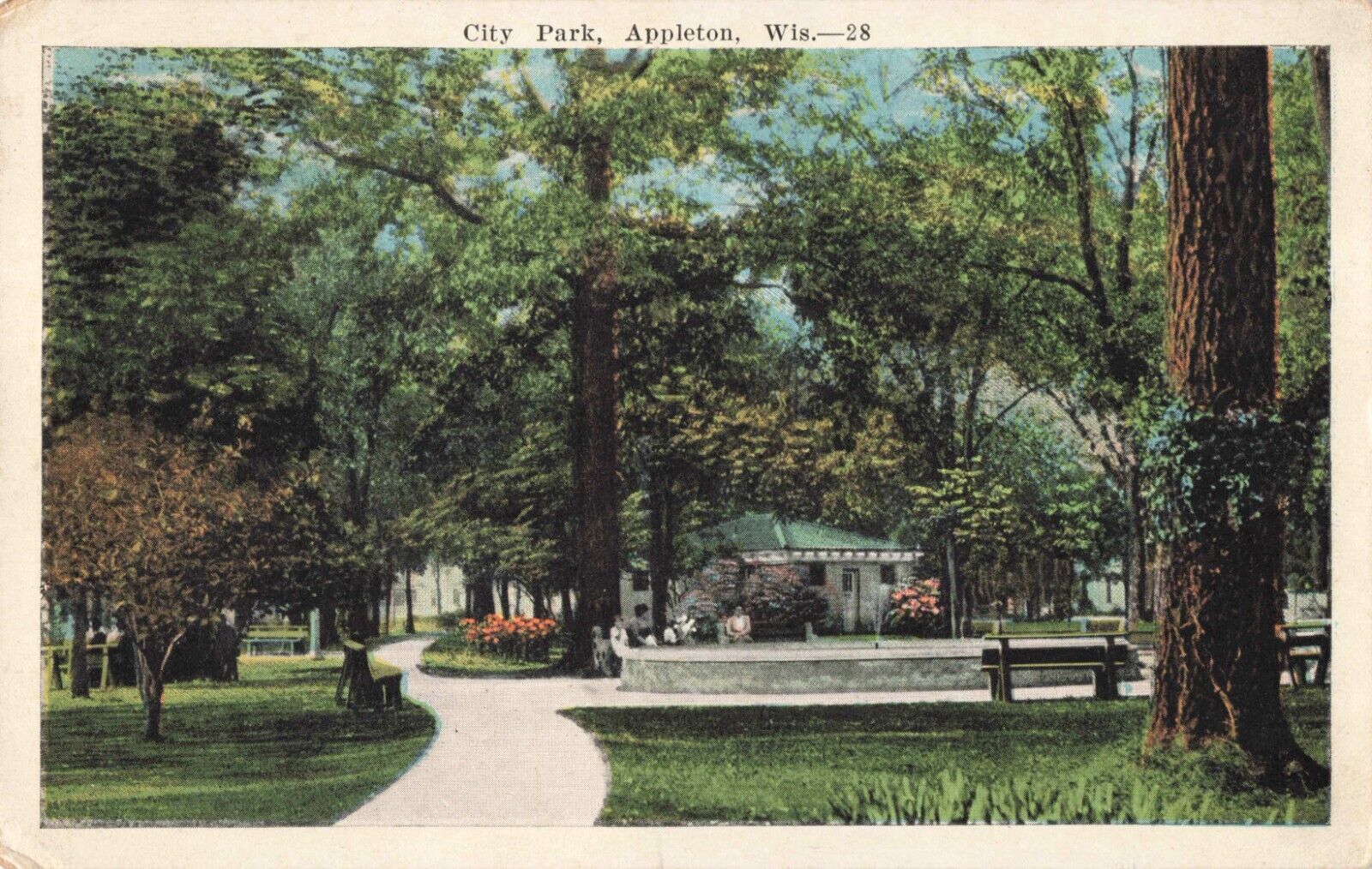Appleton WI Wisconsin, City Park, Vintage Postcard