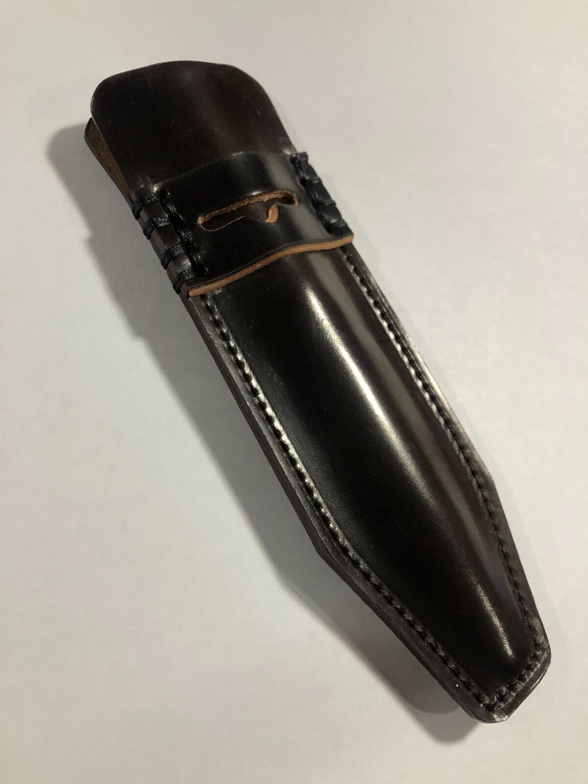 Brown Penny Loafers Genuine Leather Case for Mont Blanc and luxury Pens