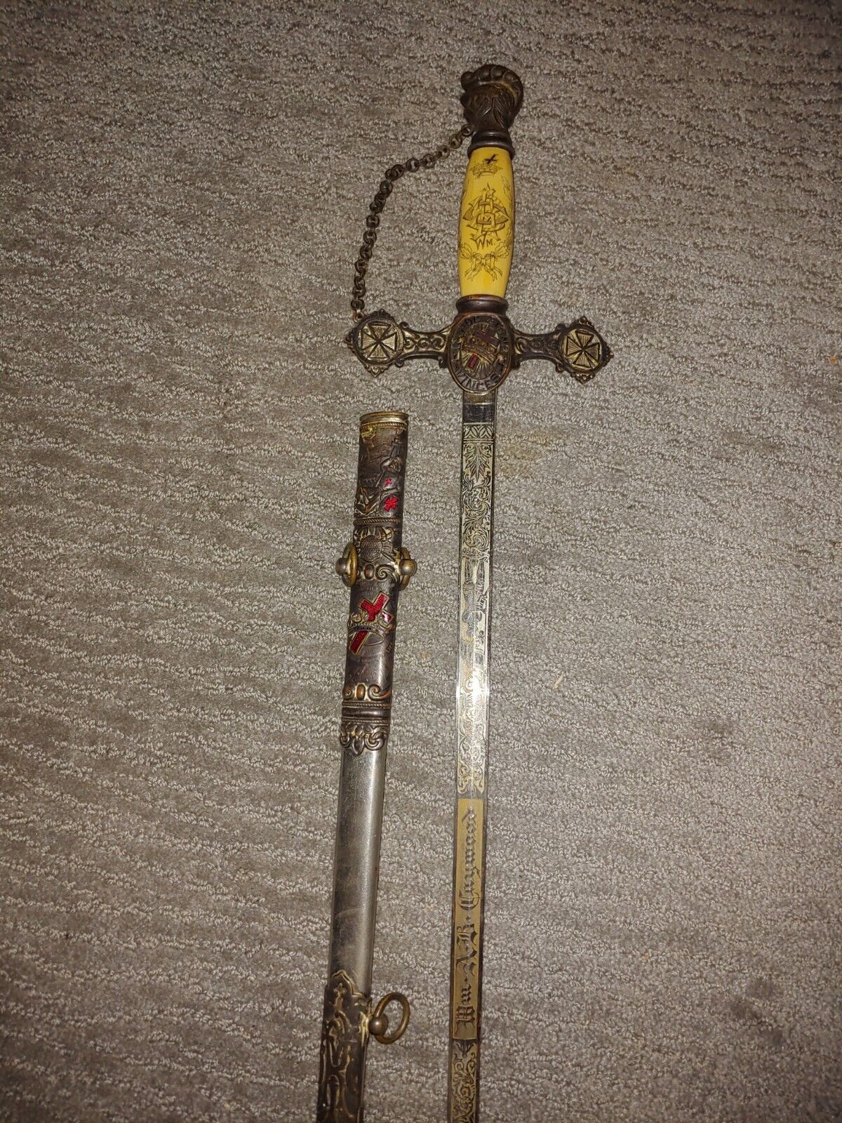 masonic knights templar ceremonial sword