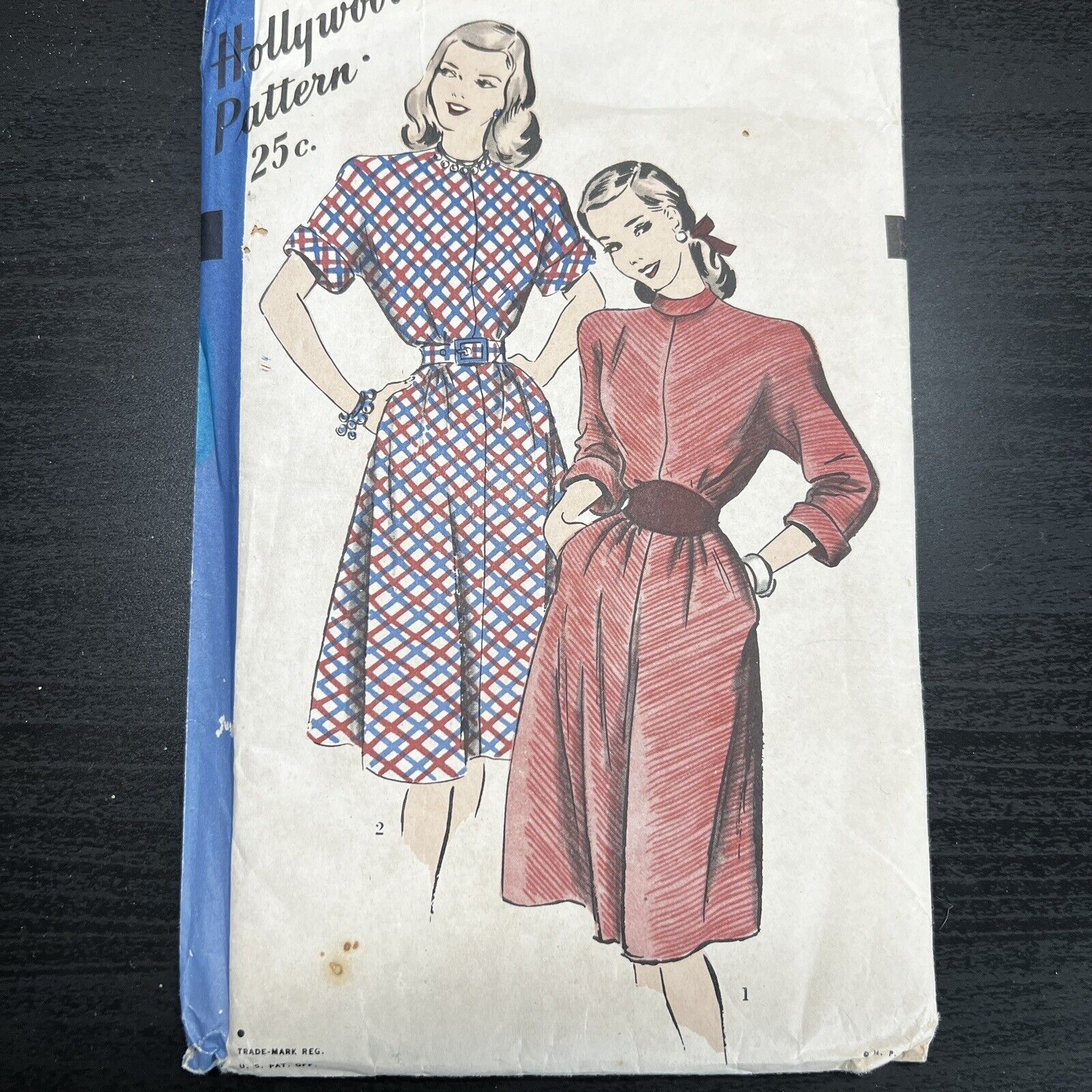 Vintage 1940s Hollywood 1909 Bias Cut Skirt Dress Sewing Pattern 12 XS UNUSED