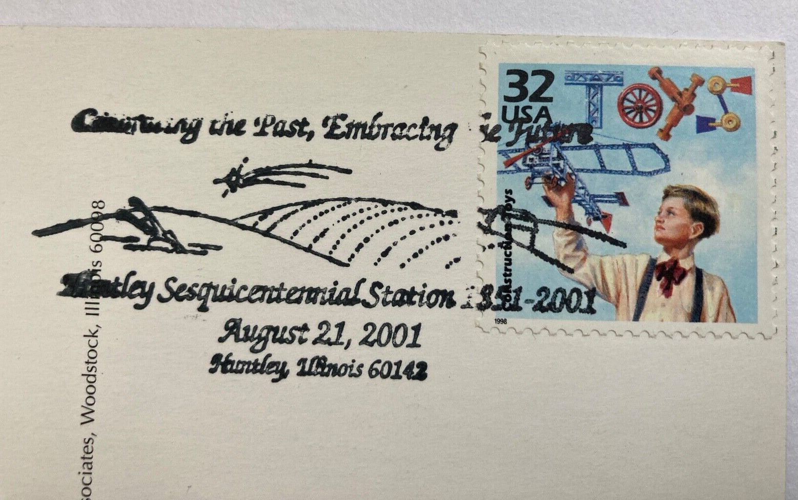 Postcard Huntley Illinois Sesquicentennial August 21 2001 Canceled Postcard VG