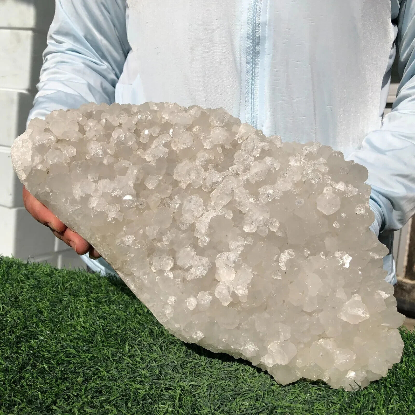 10.6 LB Natural White Calcite Quartz Crystal Cluster Mineral Specimen Healing