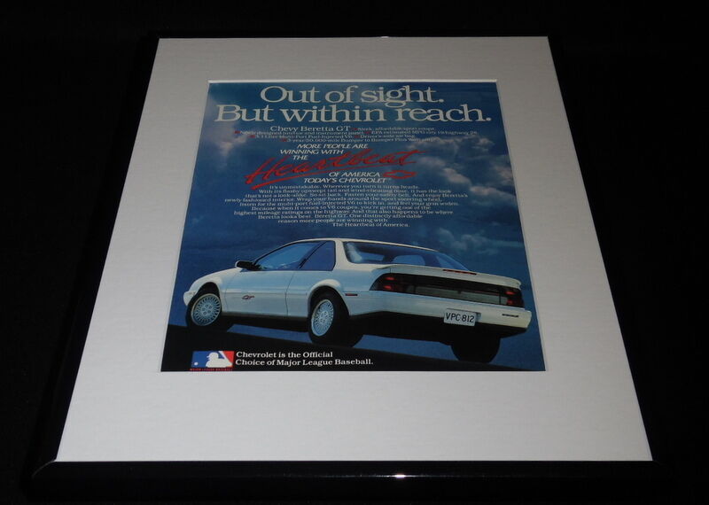 1991 Chevrolet Chevy Berretta 11x14 Framed ORIGINAL Vintage Advertisement