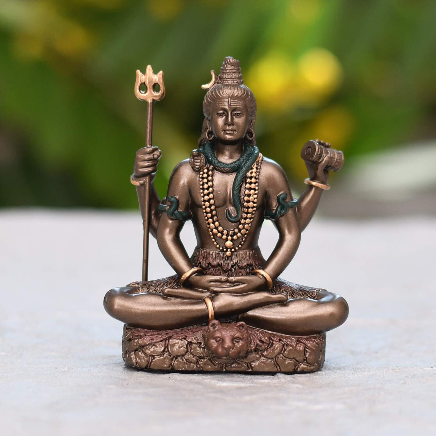 Shiva Idol Padmasana Sitting Statue Gift for Home Family and Friend 3.1 inch