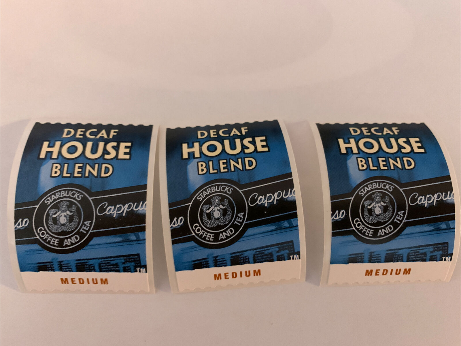 starbucks RARE collectible Original decaf House Blend sticker lot of 3