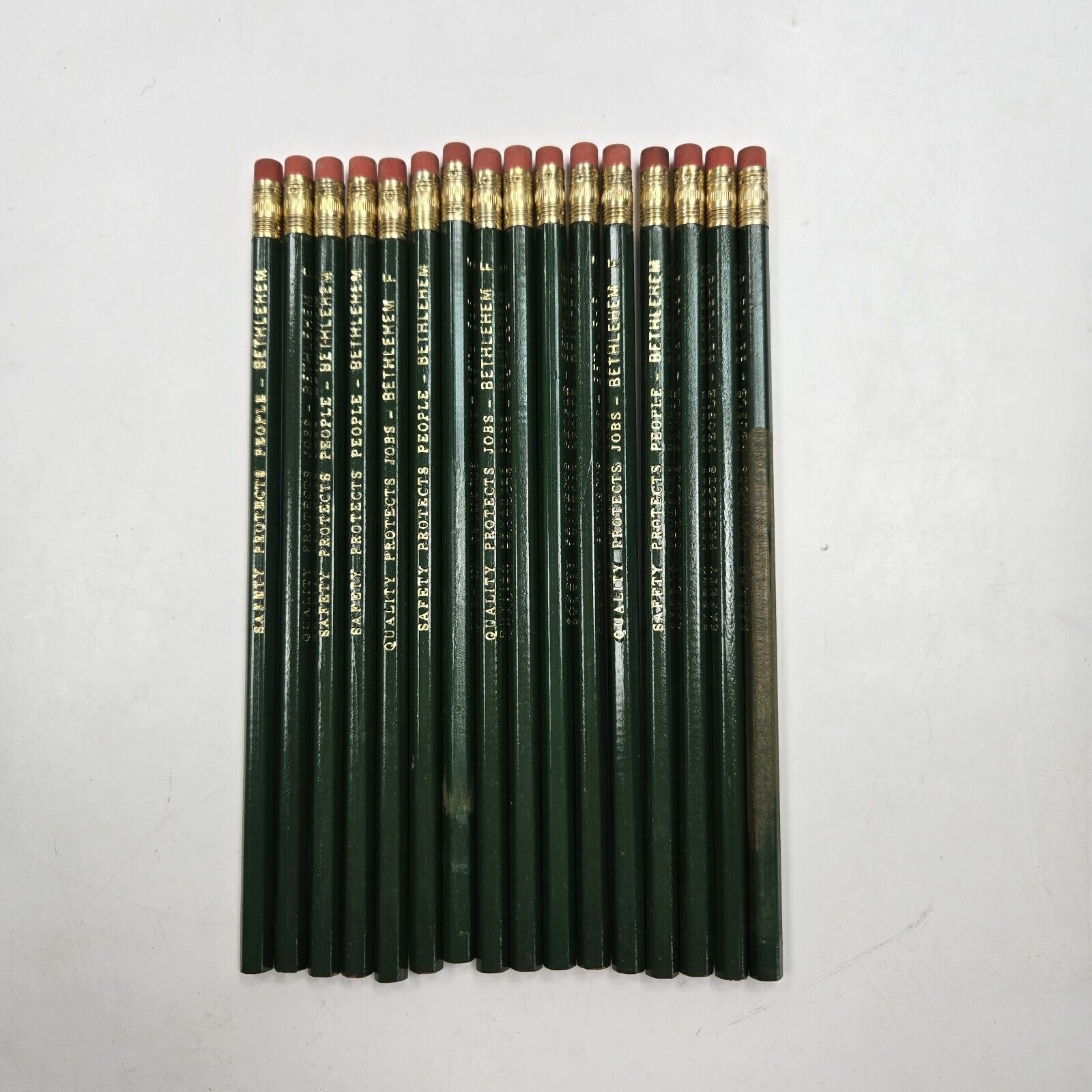 Vintage Bethlehem Safety Quality Pennsylvania Rare Pencils Set of 16