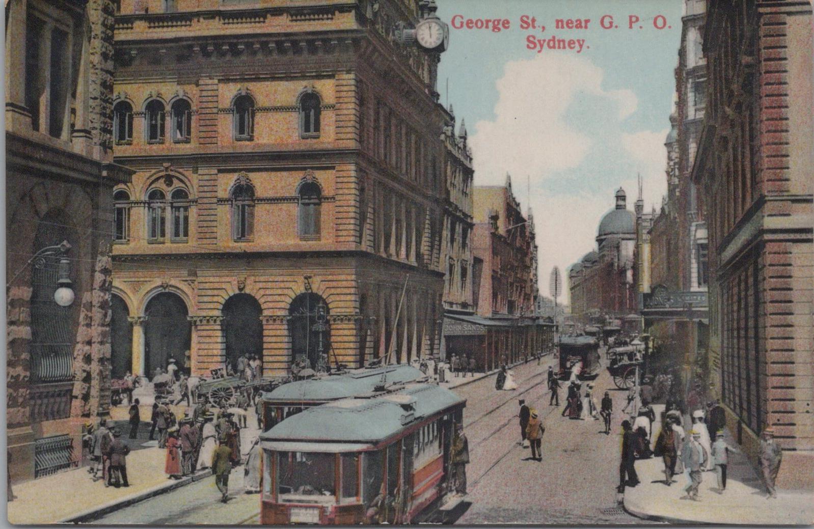 Postcard George St Near GPO  Sydney Australia 