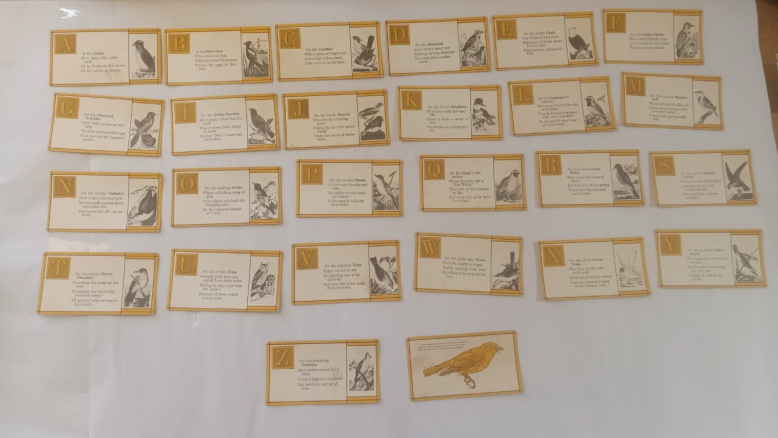Lot. Vintage Advertising Foley & Co Medicines Bird Trade Card Letter Missing H