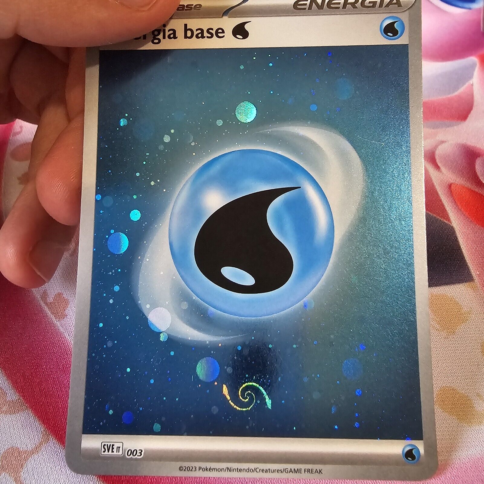 Pokemon TCG S&V 151 Holo Water Energy HD Swirl Galaxy Cosmo Foil