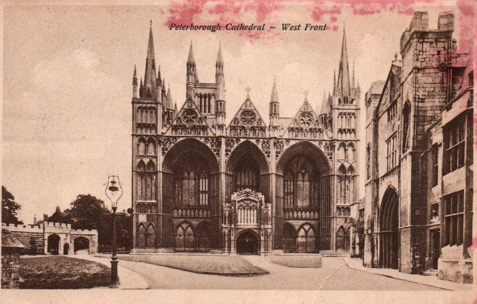 Peterborough England UK Peterborough Cathedral West Front Vintage Postcard 