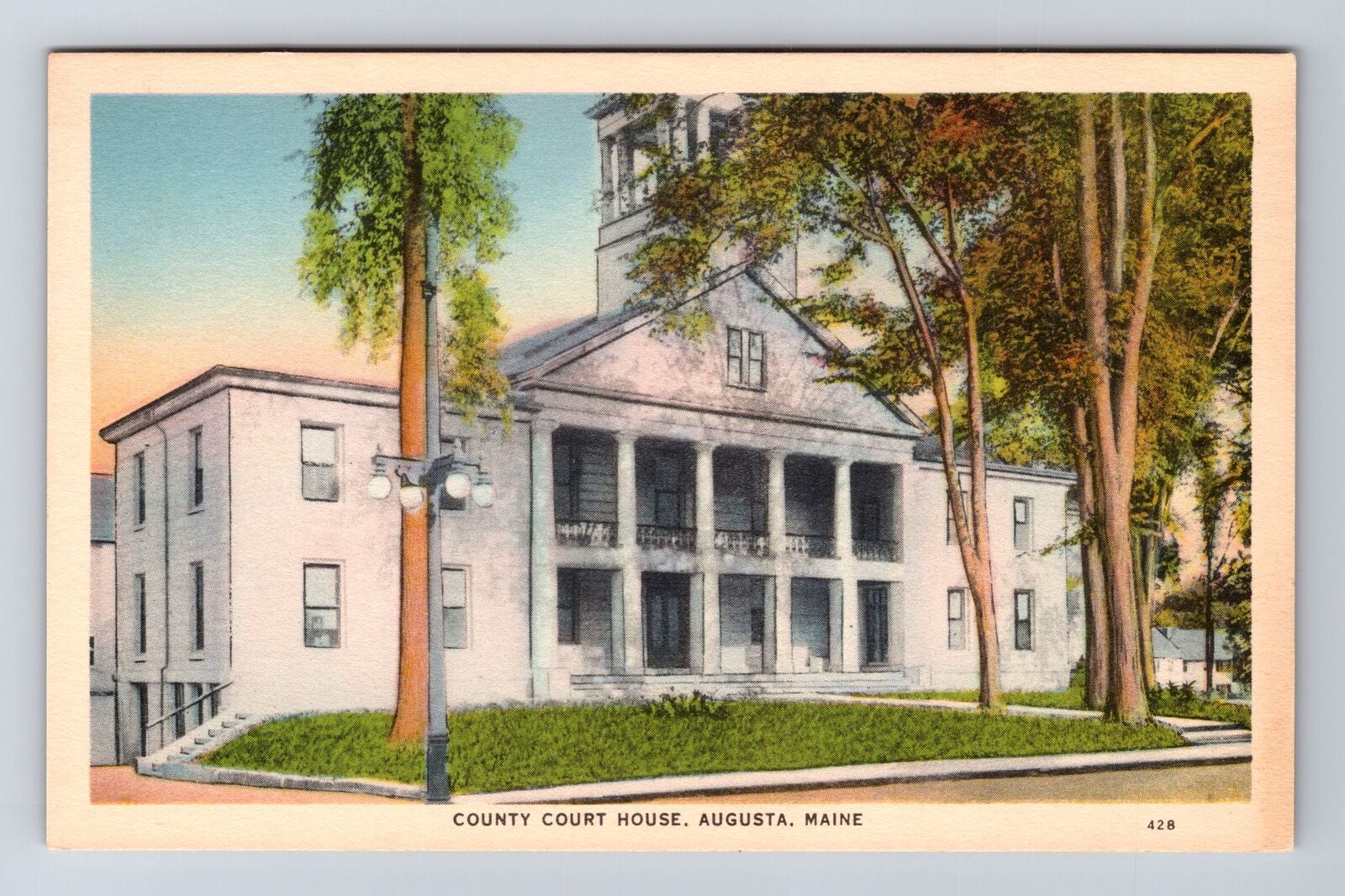 Augusta ME-Maine, County Courthouse, Antique, Vintage Postcard
