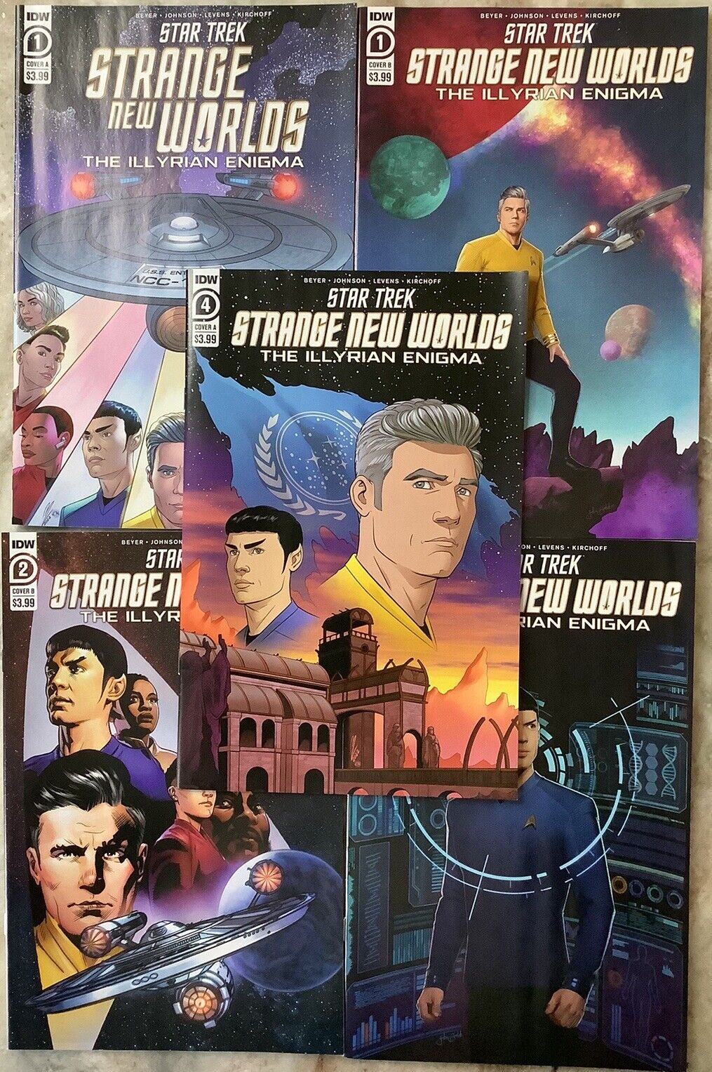 Star Trek Strange New Worlds: The Illyrian Enigma 1A,B, 2B, 4A IDW 2022/23 1st