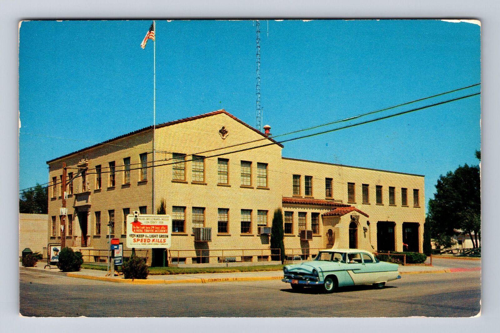 Hobbs NM-New Mexico, City Hall, Municipal Offices Building, Vintage Postcard