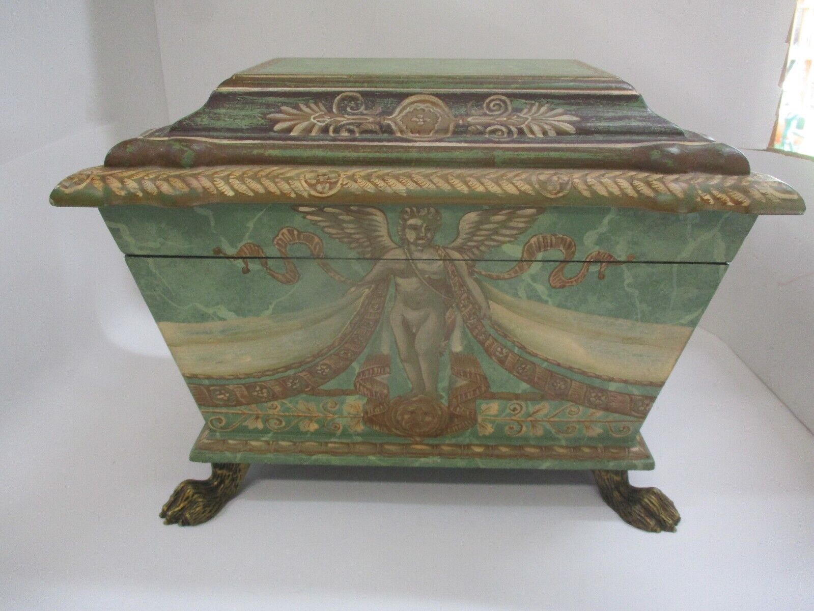 Modern Angel Motif Jewelry Box, Treasure Chest, Reliquary, Ark