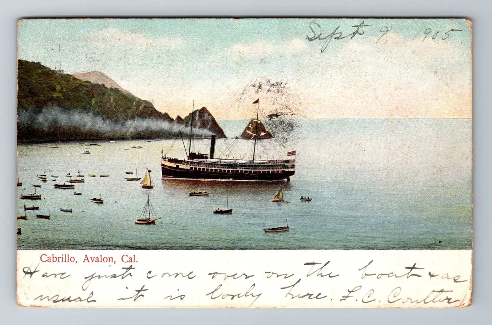 Avalon CA-California, Cabrillo, Antique, Vintage c1905 Souvenir Postcard
