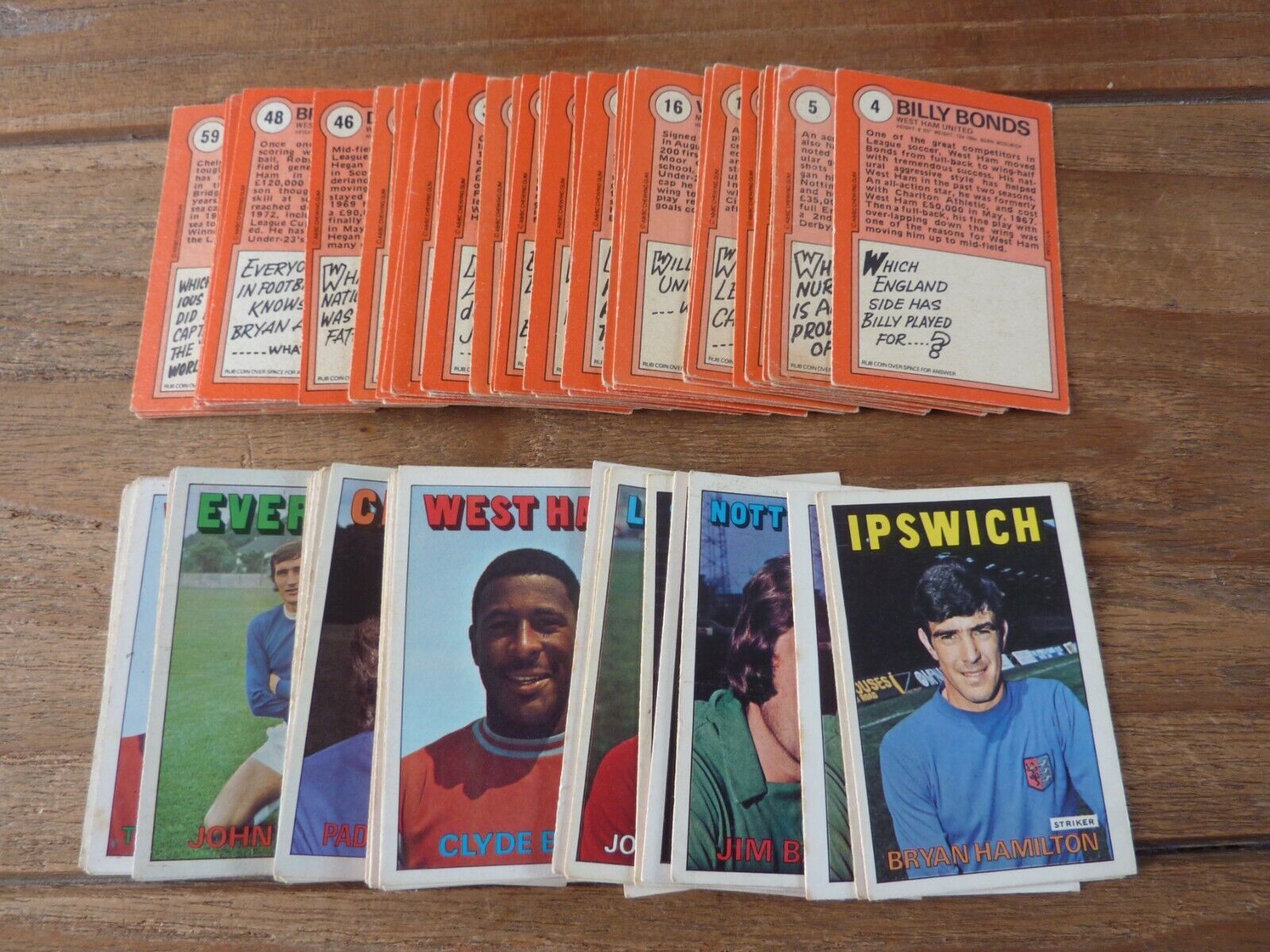 A&BC Football Cards Orange Back 1972 - 1st Series - VGC/Good - Pick Your Cards