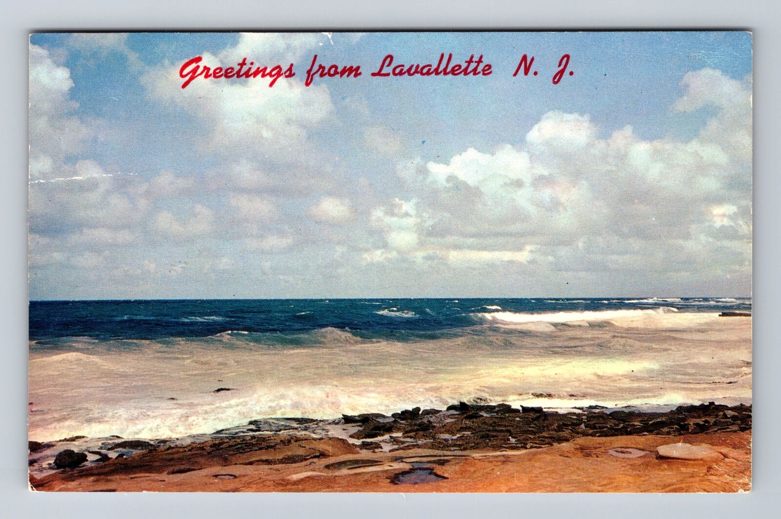 Lavallette NJ-New Jersey, Scenic General Greetings, Vintage c1960 Postcard