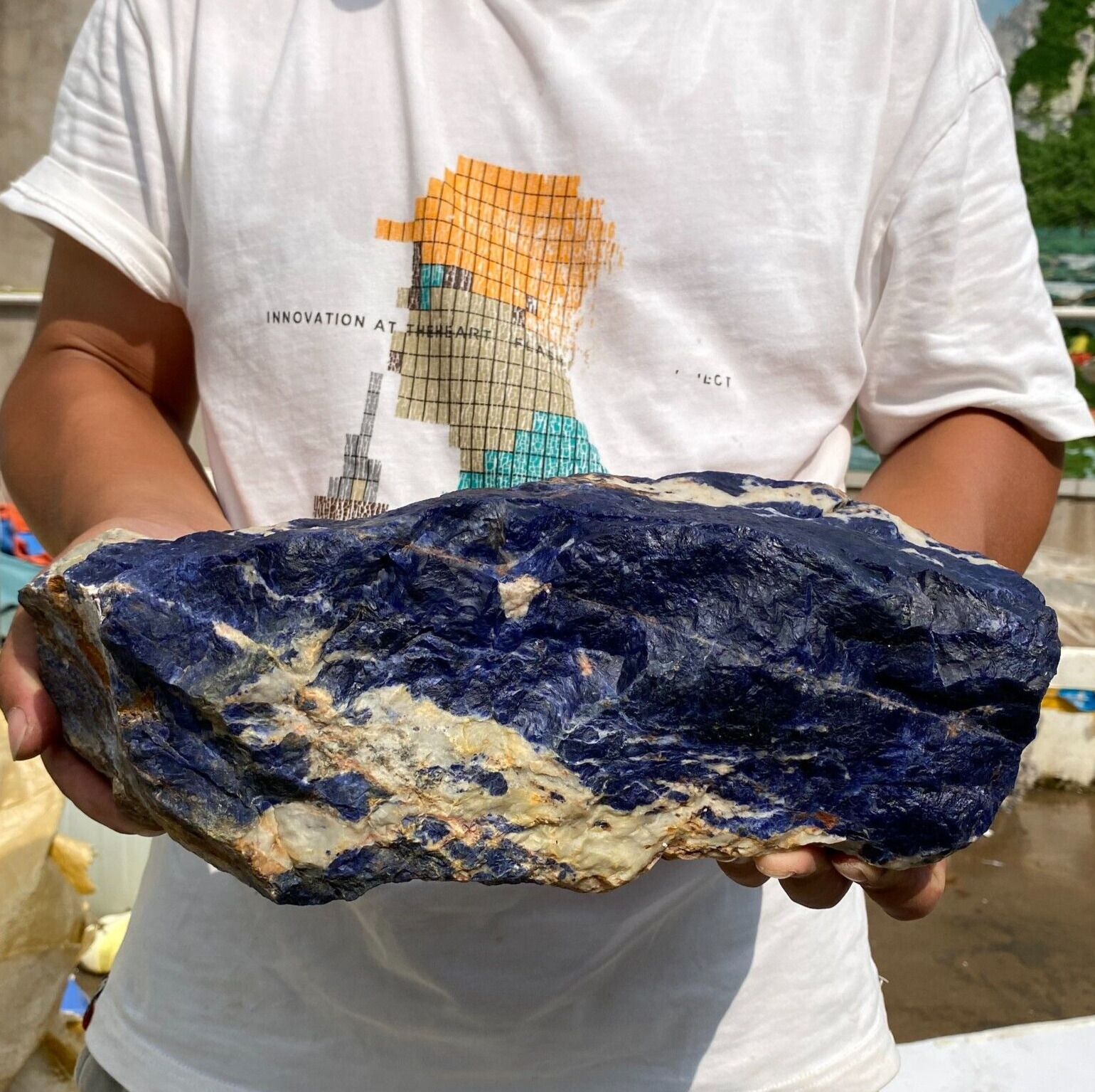 6380g Large Noble Blue Sodalite Quartz Crystal Gemstone Mineral Raw Specimen