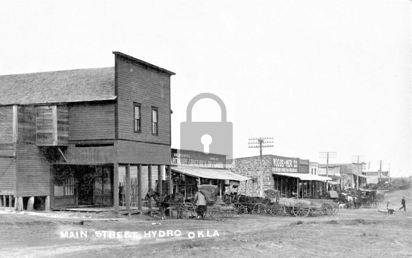Main Street View Hydro Oklahoma OK Reprint Postcard