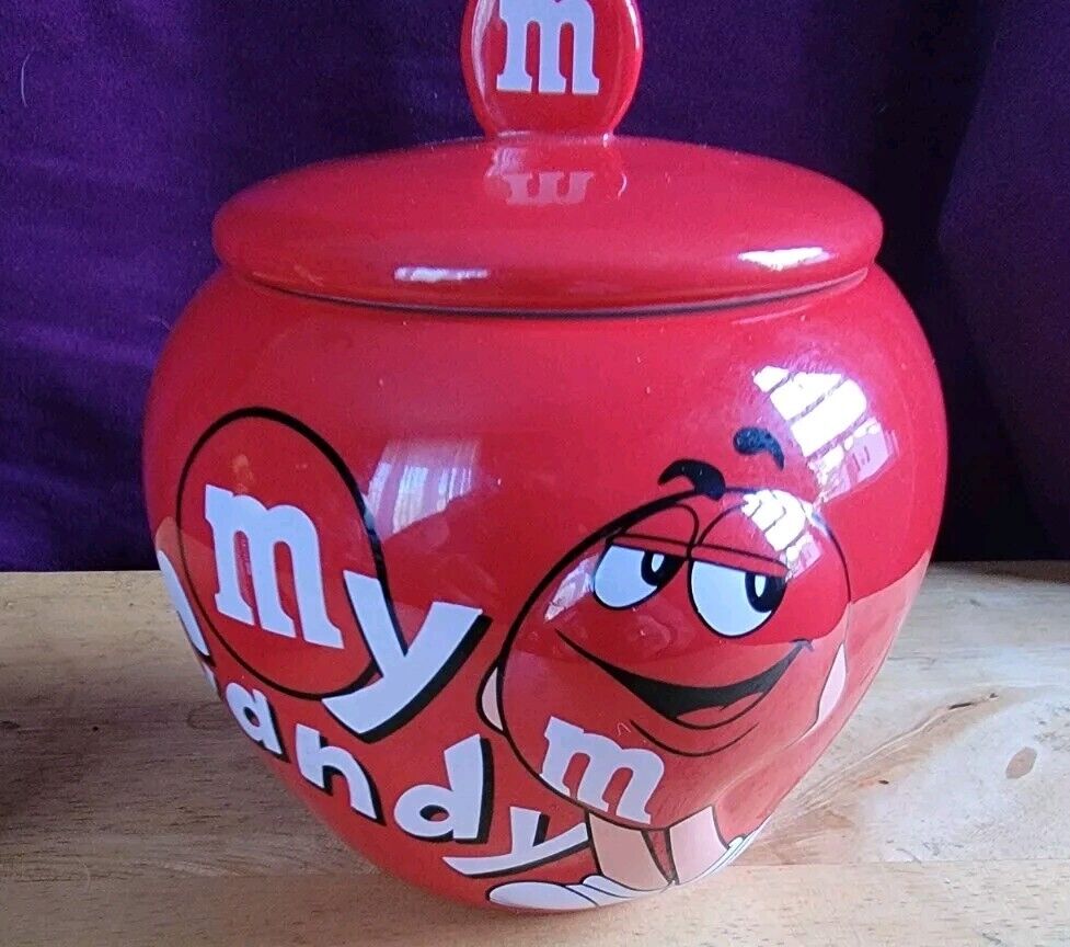 Vintage Red M & M Candy Dish \