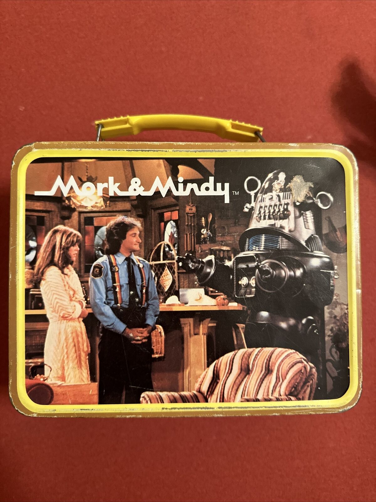 Vintage Mork and Mindy Lunchbox 1979 Metal Rare By Thermos