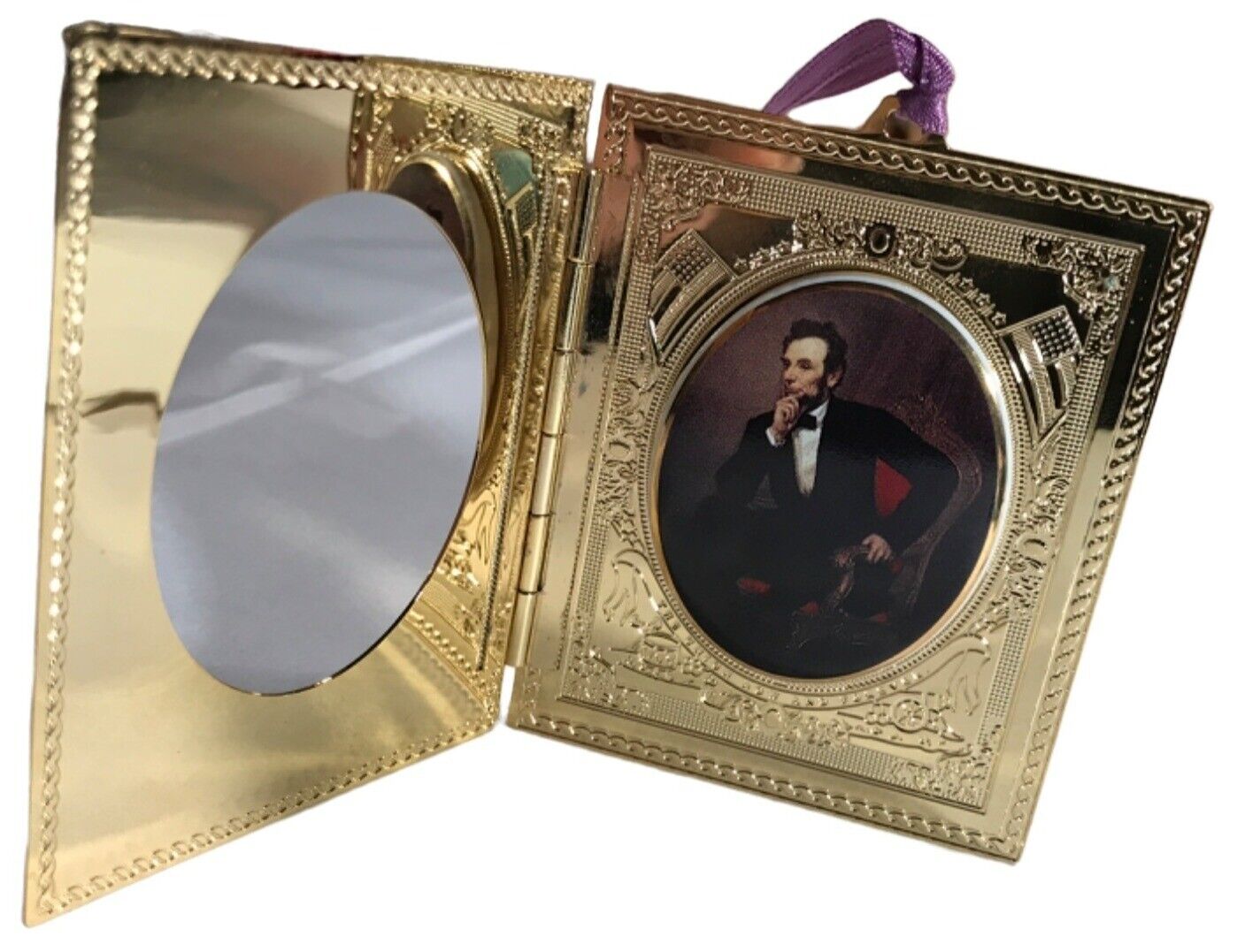 24 K Gold CHRISTMAS 1999 White House Abraham Lincoln Ornament Masonic RARE VTG