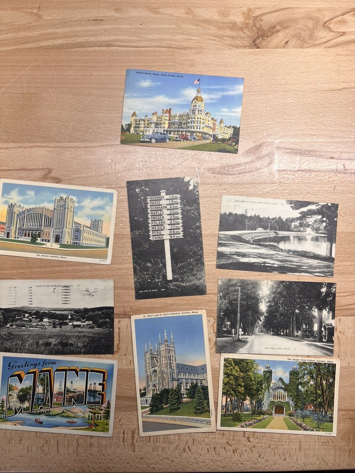Vintage Lot Of Postcards 40-50’s Linen Photos Maine