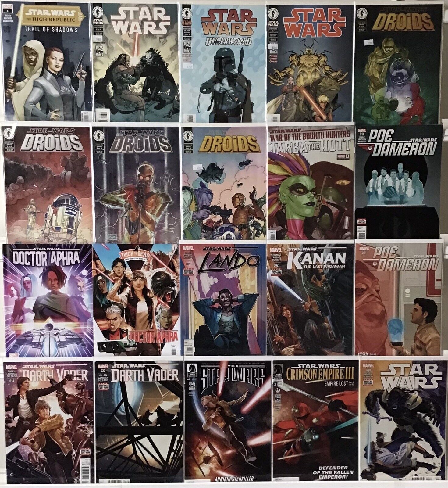 Marvel/Darkhorse Comics - Star Wars - Comic Book Lot Of 20