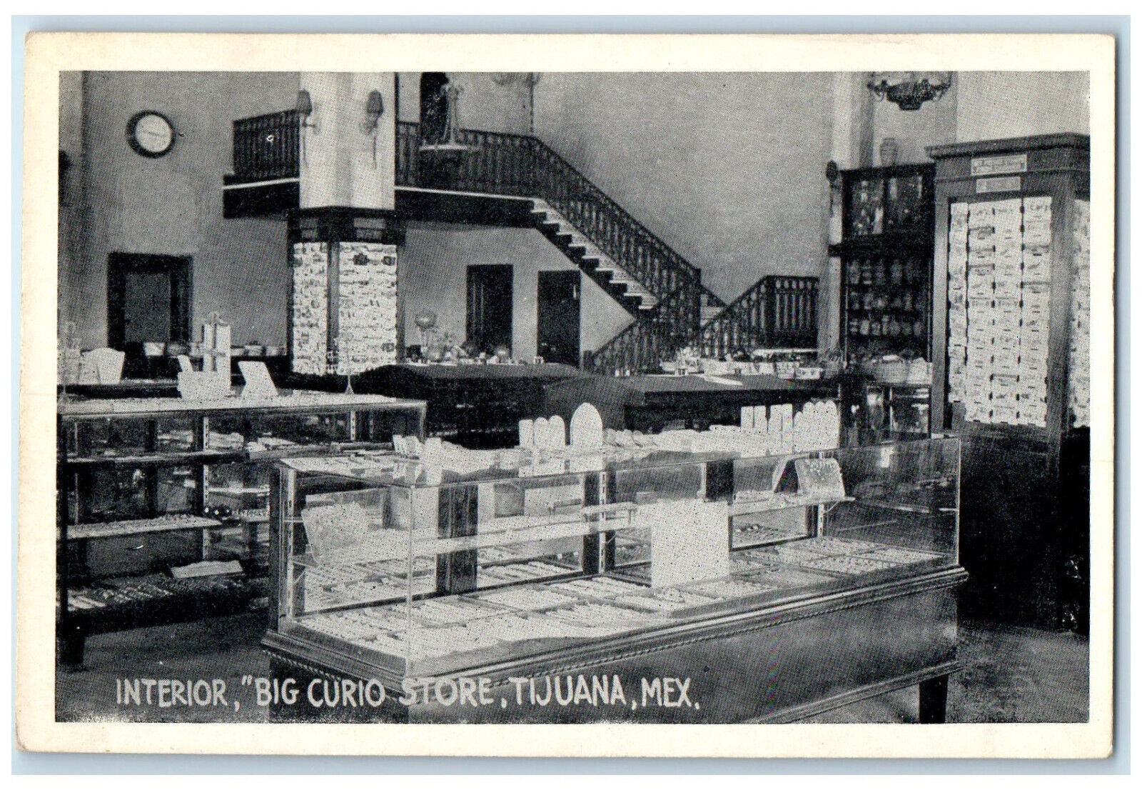 c1930\'s Interior Big Curio Store Tijuana Mexico Vintage Unposted Postcard