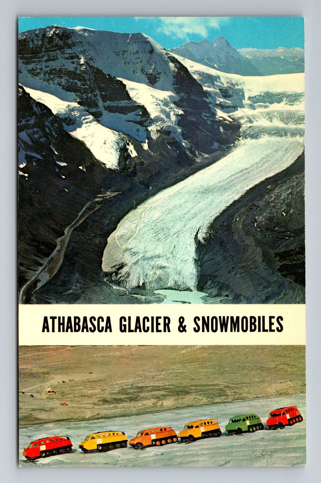 Jasper-Alberta, Athabasca Glacier, Columbia Icefield, Vintage Postcard