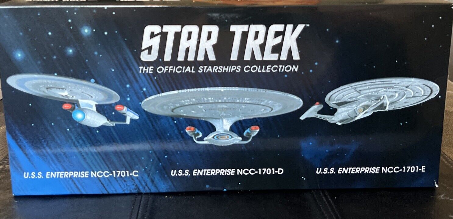 Eaglemoss USS Enterprise Box Set: 1701-C, 1701-D, 1701-E New