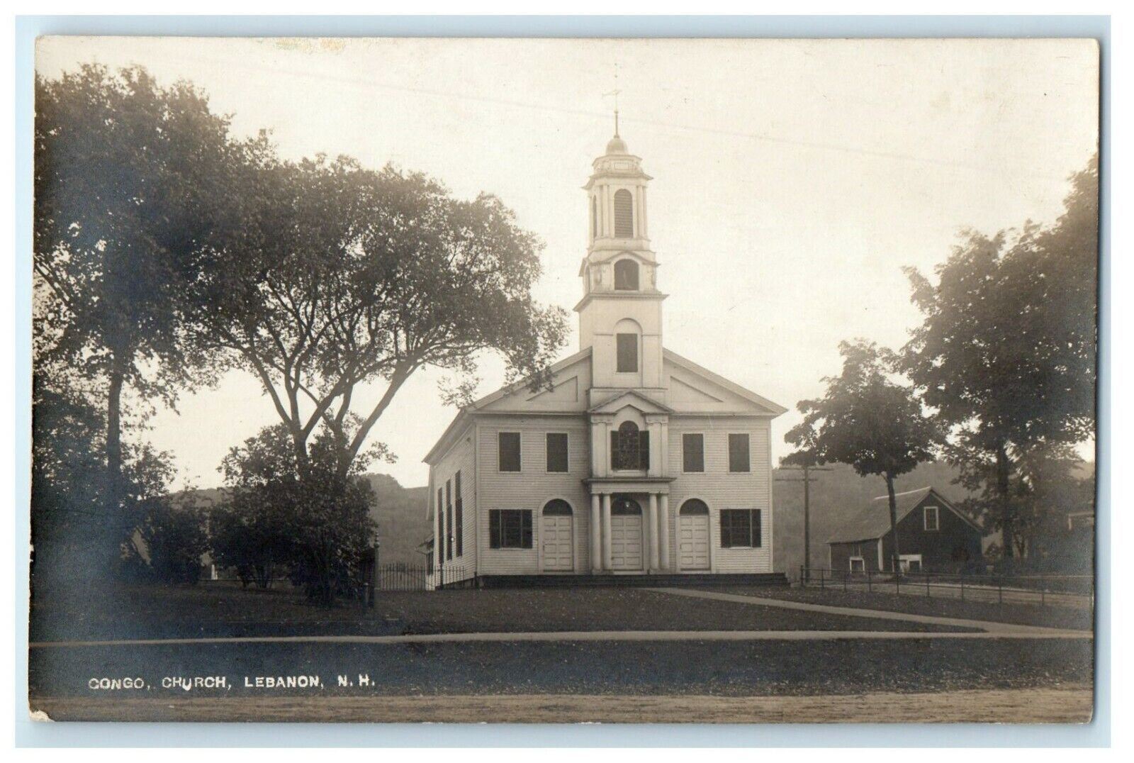 c1910\'s View Of Congo Church Lebanon New Hampshire NH RPPC Photo Postcard