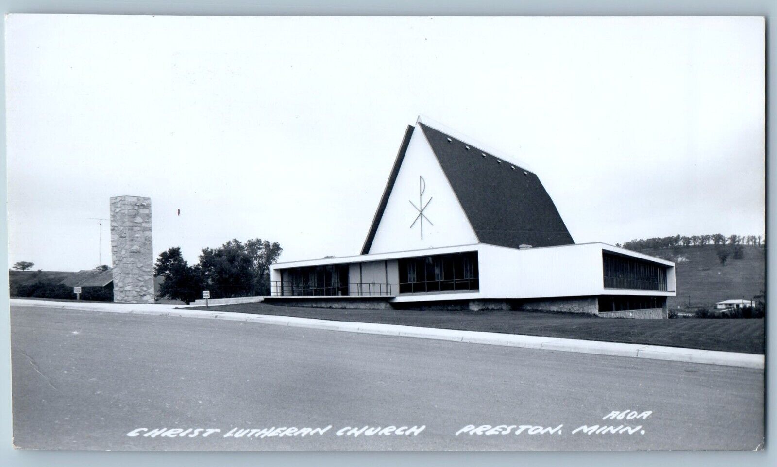 Preston Minnesota MN Postcard RPPC Photo Christ Lutheran Church c1910's Antique