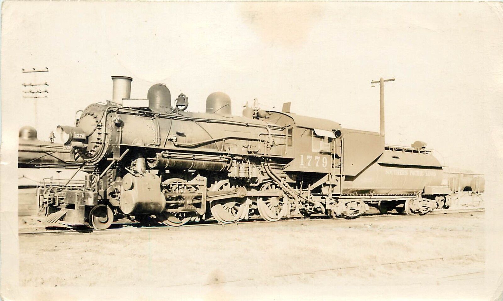 1940s? Small Train Photo S.P.R.R. 1779 Mogul Type, Freight Service Salinas CA