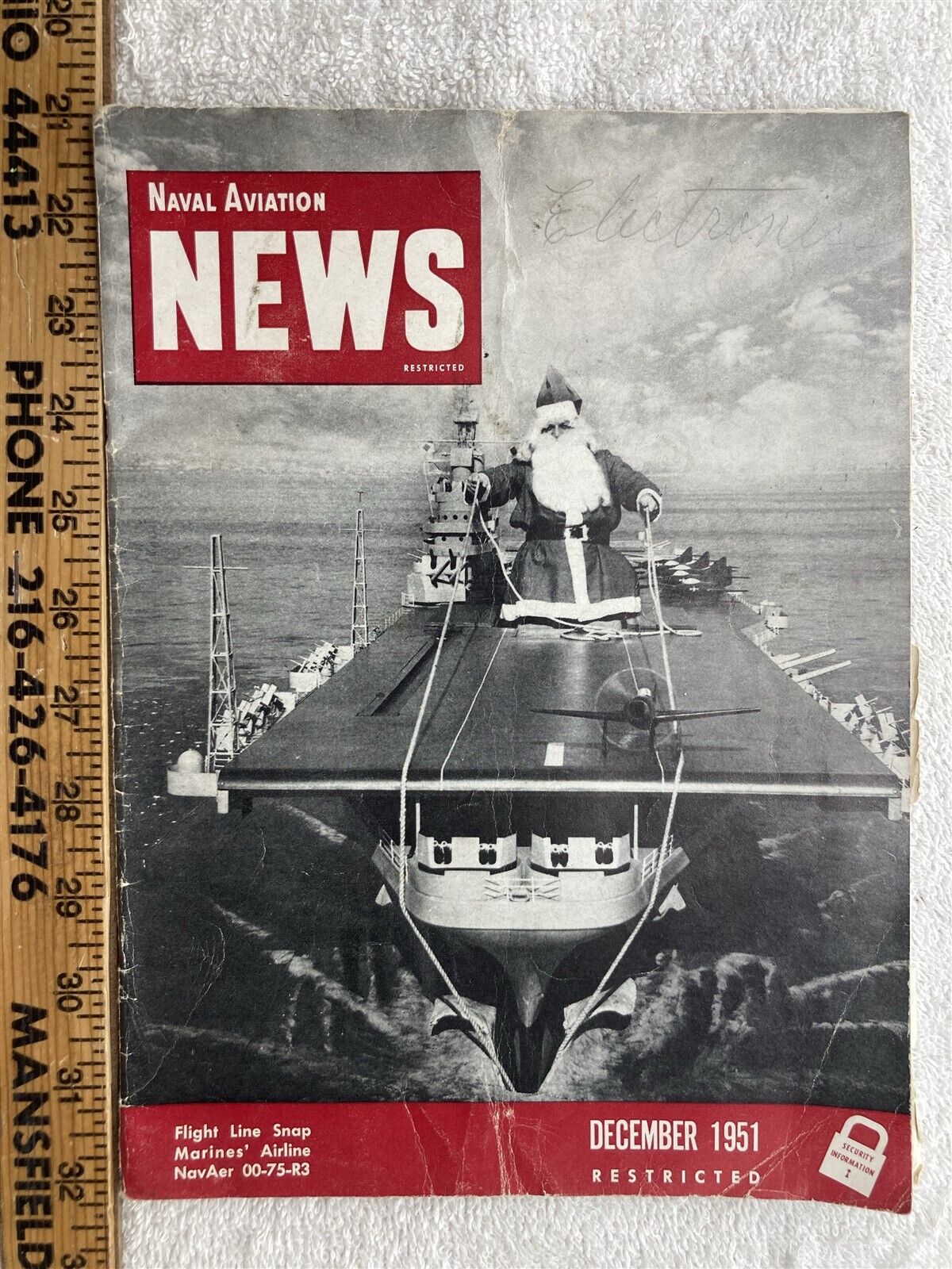 1951 December Naval Aviation News Vintage Magazine Navaer 00-75-R3 Restricted